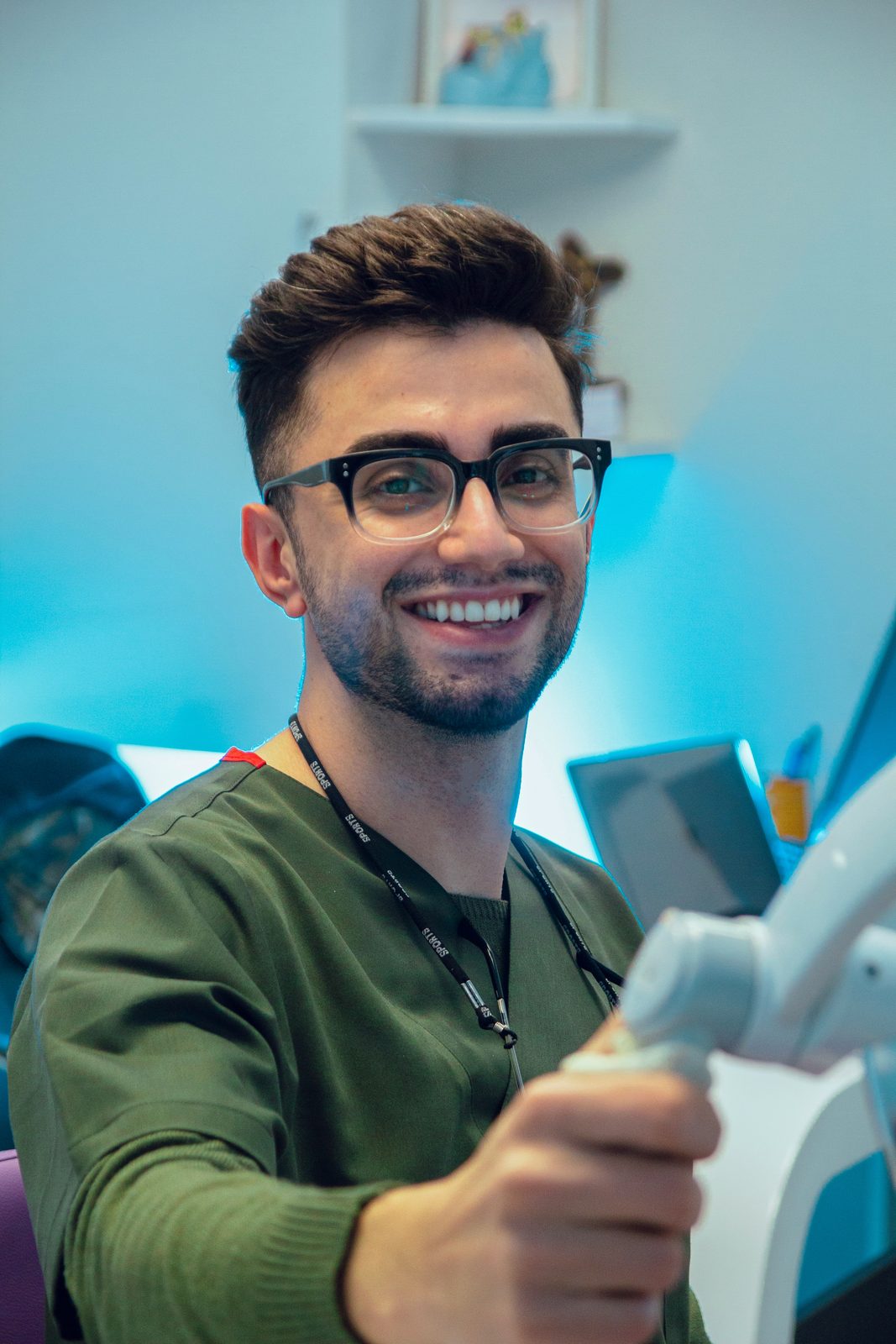 Man wearing glasses
